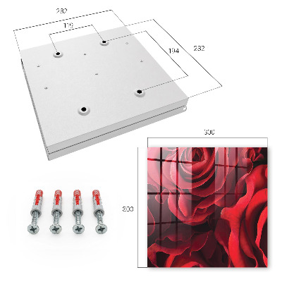 Key storage box Red roses