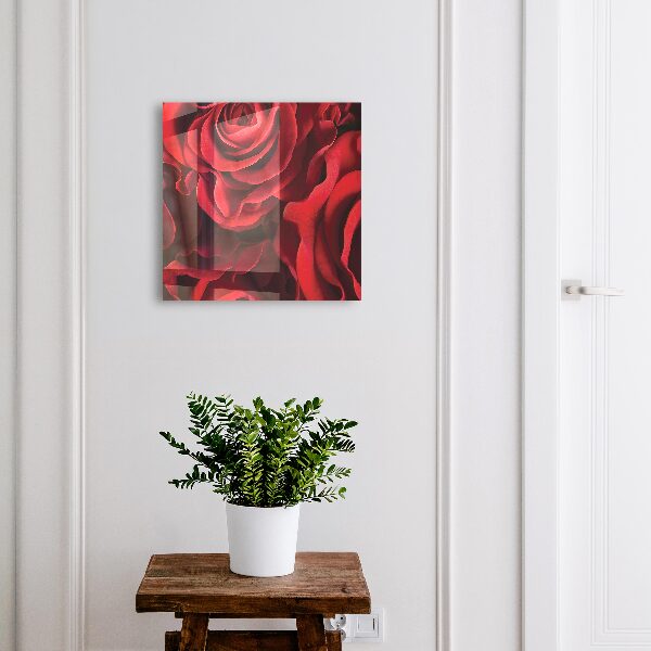 Key storage box Red roses