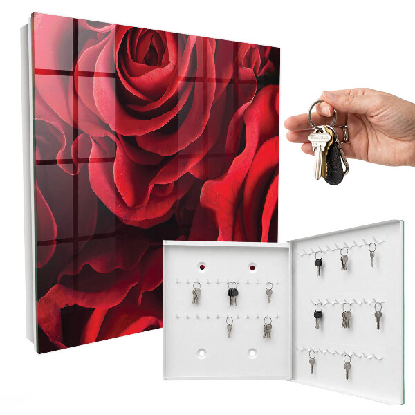 Key storage box Red roses
