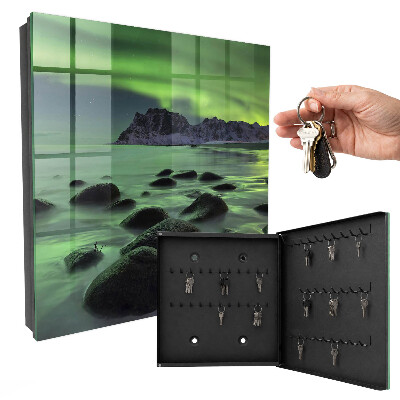 Key cabinet for wall Northern lights