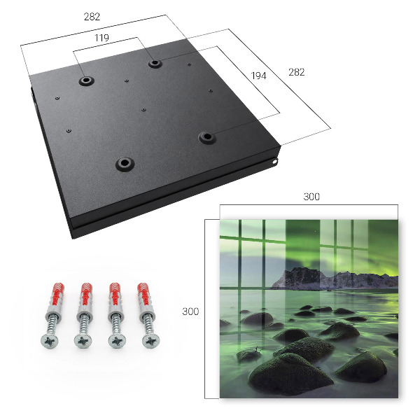 Key cabinet for wall Northern lights