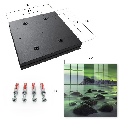 Key cabinet for wall Northern lights