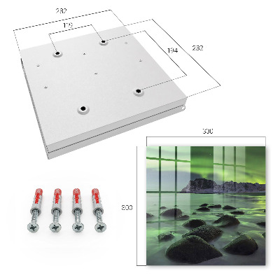 Key cabinet for wall Northern lights
