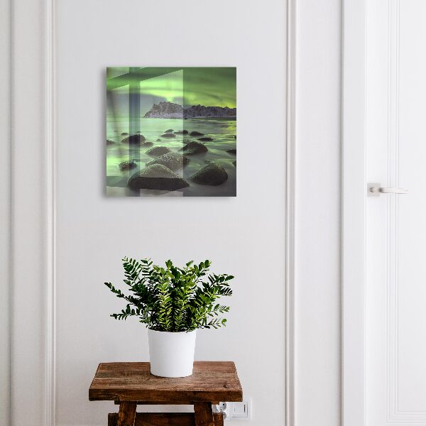 Key cabinet for wall Northern lights