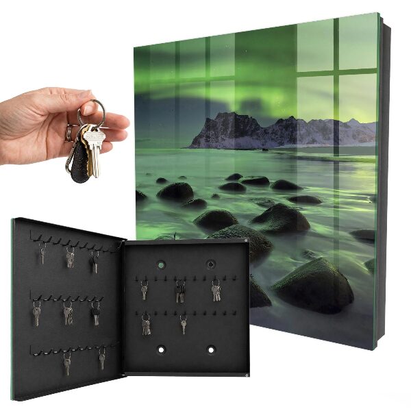 Key cabinet for wall Northern lights