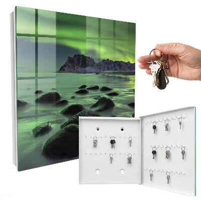 Key cabinet for wall Northern lights