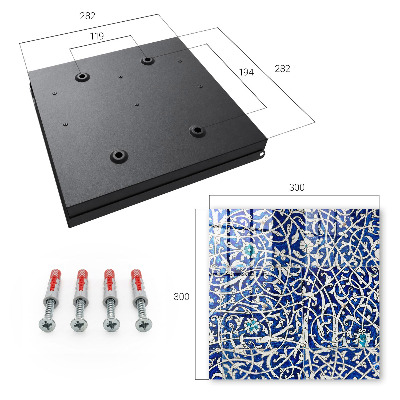 Key storage box Blue arabesque