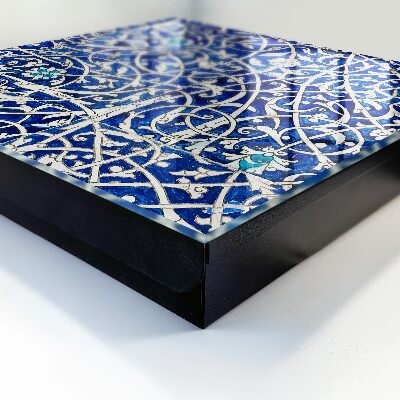 Key storage box Blue arabesque