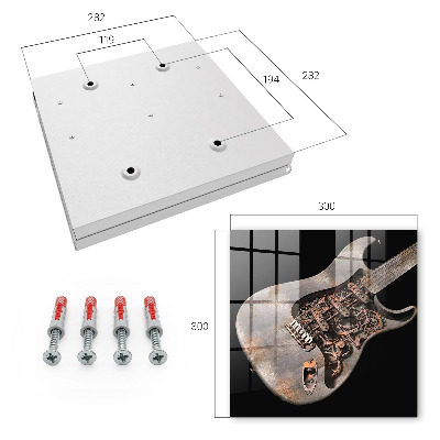 Key cabinet for wall Mechanical guitar