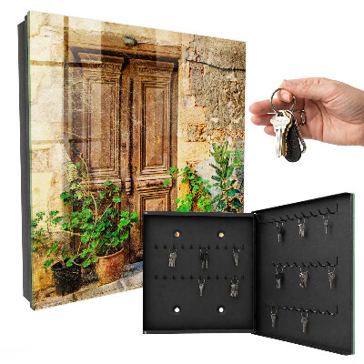 Key storage box Rustic doors