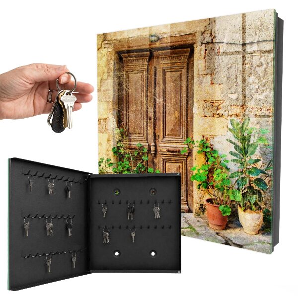 Key storage box Rustic doors