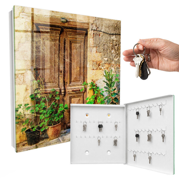 Key storage box Rustic doors