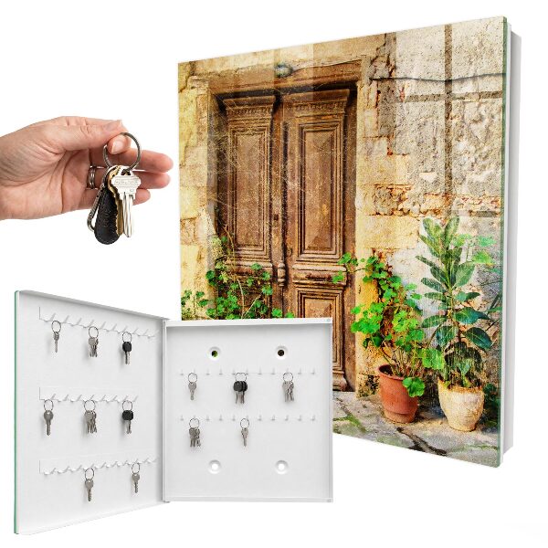 Key storage box Rustic doors