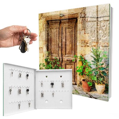 Key storage box Rustic doors