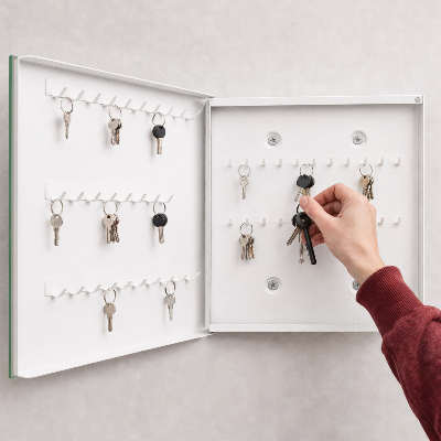 Key storage box Rustic doors