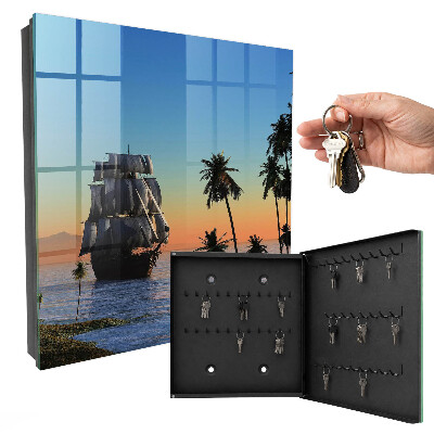 Key storage box Sea sailboat