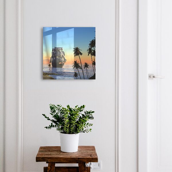 Key storage box Sea sailboat