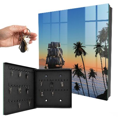 Key storage box Sea sailboat