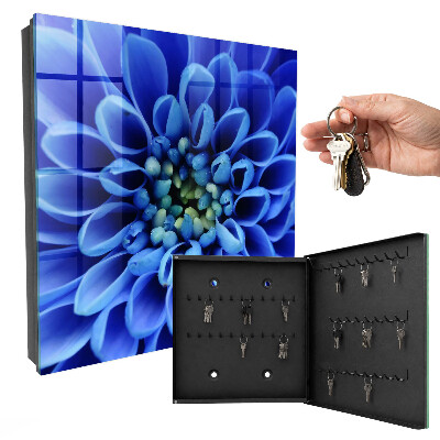 Key storage box Blue flower