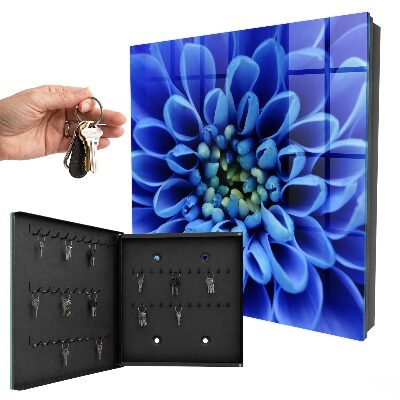 Key storage box Blue flower