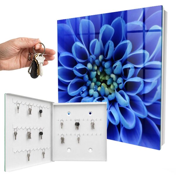 Key storage box Blue flower