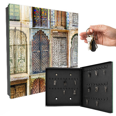 Key cabinet for wall Colorful windows