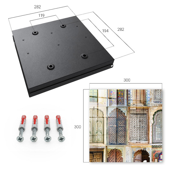 Key cabinet for wall Colorful windows