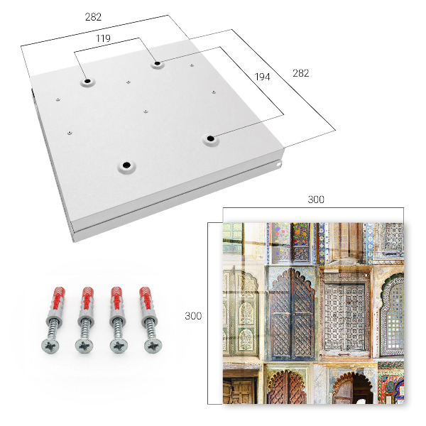Key cabinet for wall Colorful windows