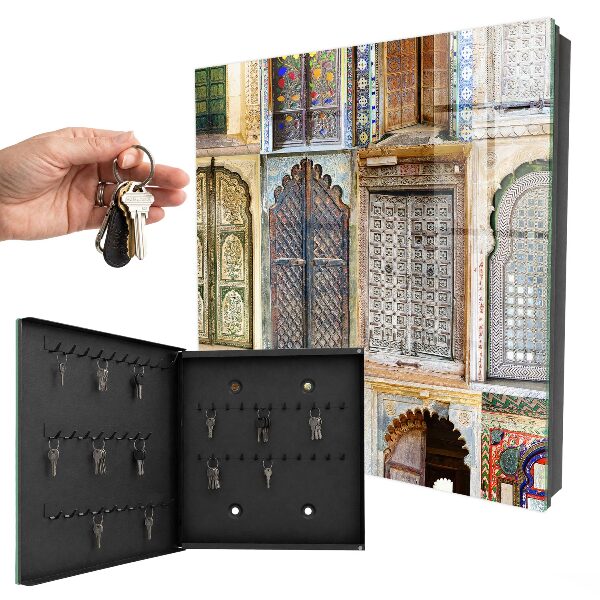 Key cabinet for wall Colorful windows