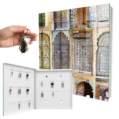 Key cabinet for wall Colorful windows