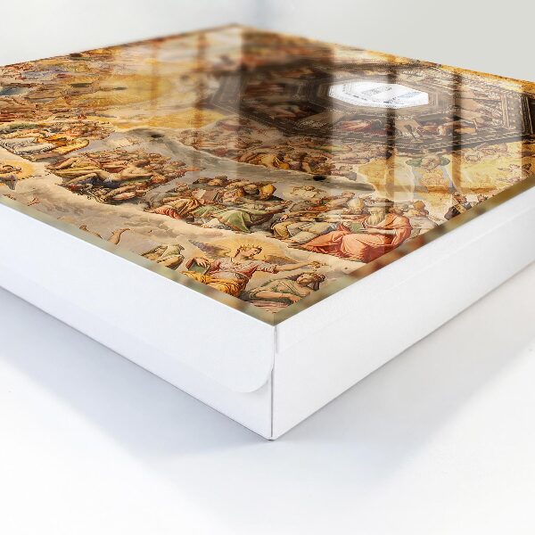 Key cabinet for wall Religious frescoes