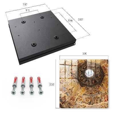 Key cabinet for wall Religious frescoes