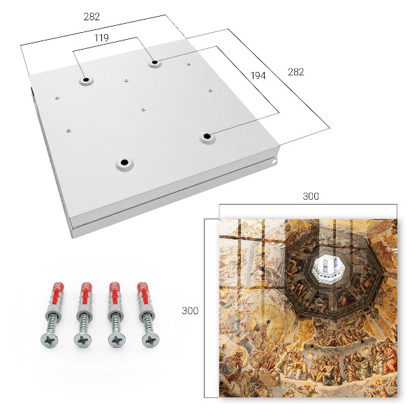 Key cabinet for wall Religious frescoes