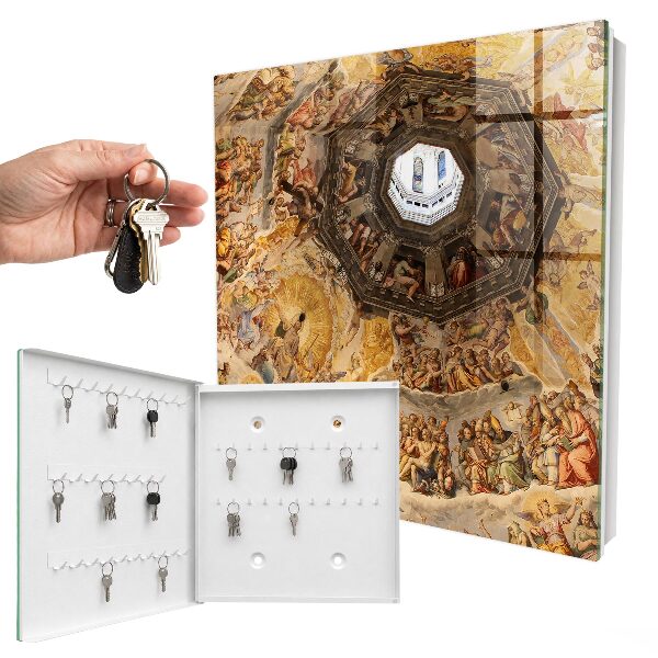 Key cabinet for wall Religious frescoes