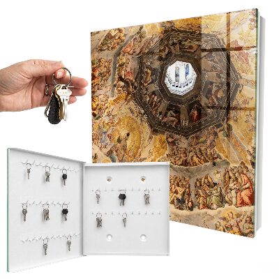 Key cabinet for wall Religious frescoes