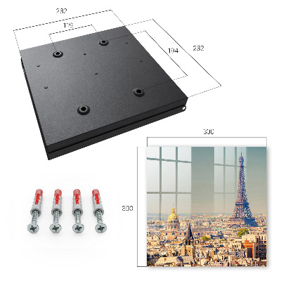Key cabinet for wall Urban landscape