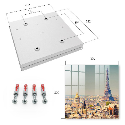 Key cabinet for wall Urban landscape