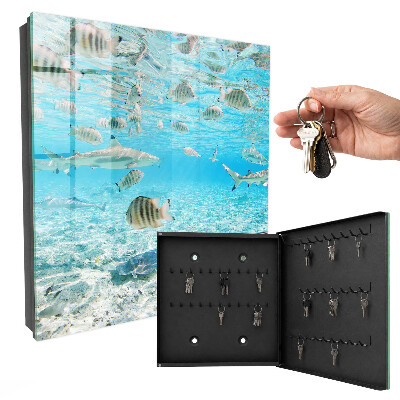Key cabinet for wall Aquatic life