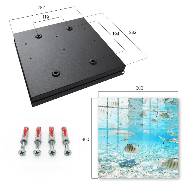 Key cabinet for wall Aquatic life