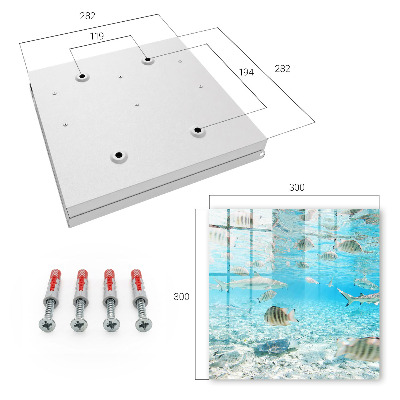 Key cabinet for wall Aquatic life