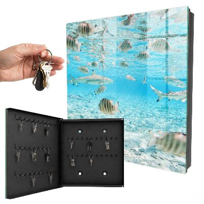 Key cabinet for wall Aquatic life