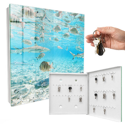 Key cabinet for wall Aquatic life