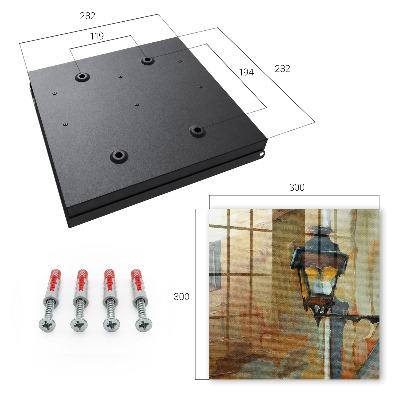 Key cabinet for wall Retro lamp