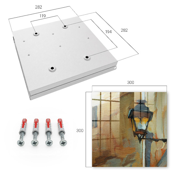 Key cabinet for wall Retro lamp