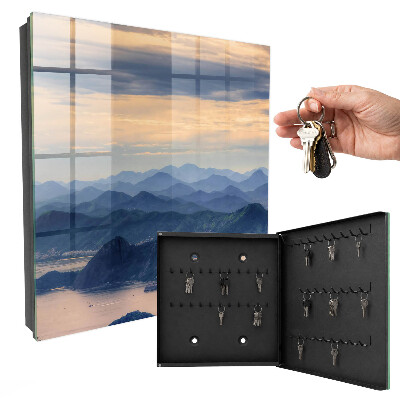 Key cabinet for wall Mountain landscape