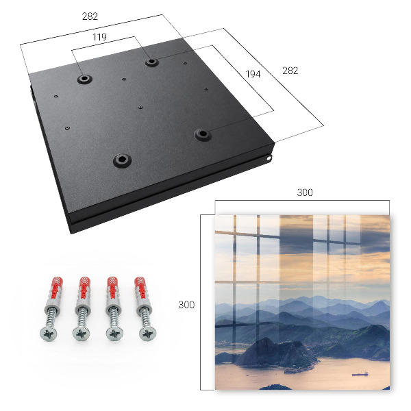 Key cabinet for wall Mountain landscape