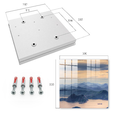 Key cabinet for wall Mountain landscape