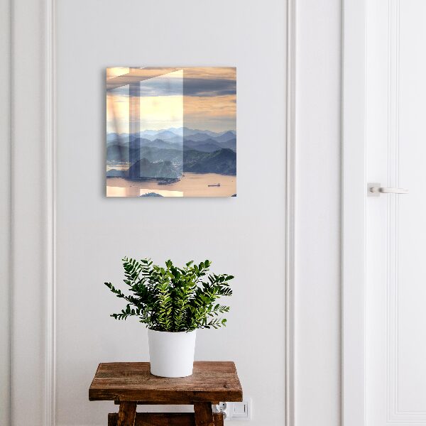 Key cabinet for wall Mountain landscape
