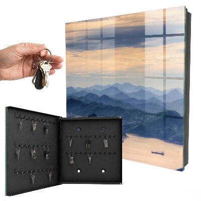 Key cabinet for wall Mountain landscape