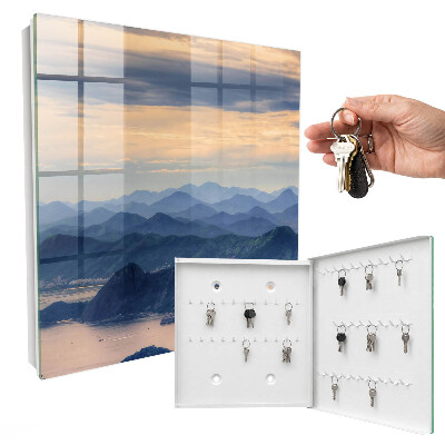 Key cabinet for wall Mountain landscape